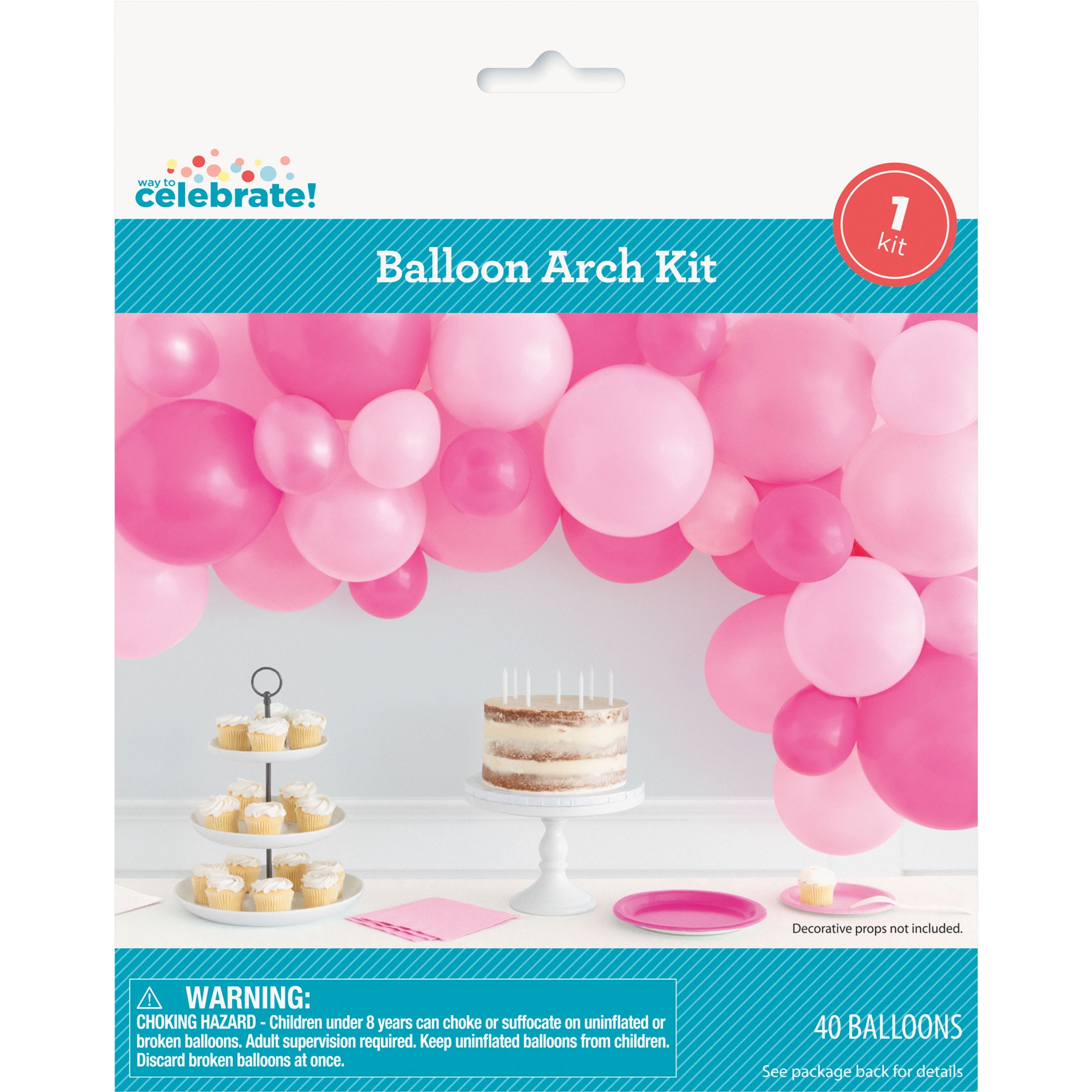 BALLOON ARCH KIT PNK