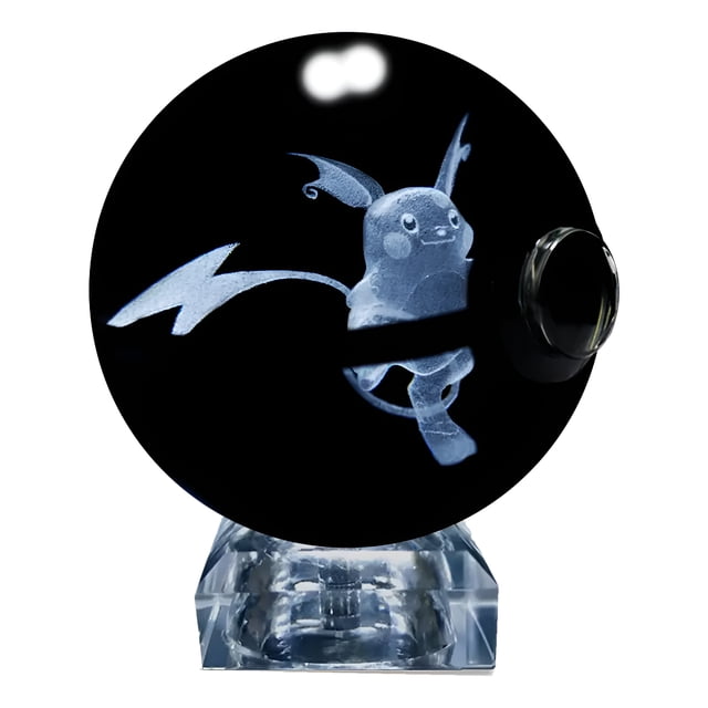Pokebola De Cristal 3d Pokemon Cristal Luz Raichu