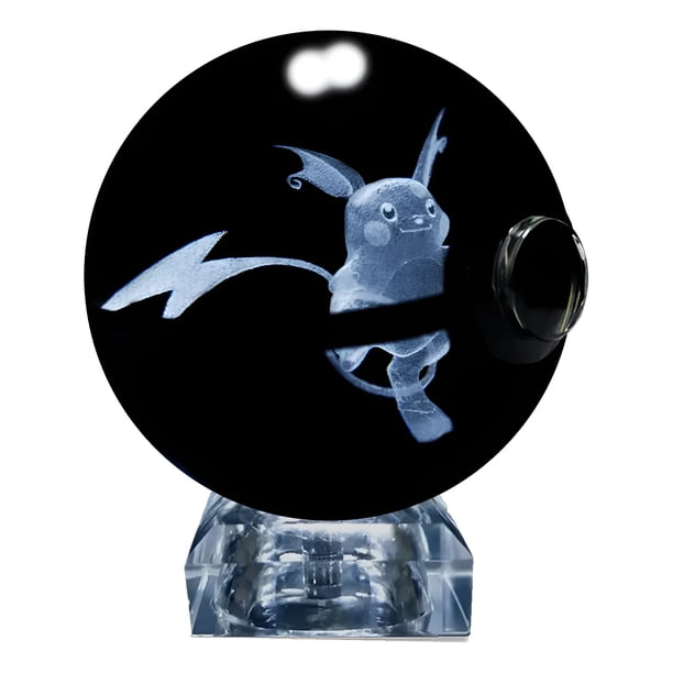 Pokebola De Cristal 3d Pokemon Cristal Luz Raichu