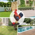 thumbnail image 5 of Orangide 9.5" Resin Rooster Garden Statue Outdoor Decor Yard Art Chicken Decoration for Home Patio Lawn Backyard Farmhouse Kitchen for Housewarming, Holiday for Men/Women, 5 of 8