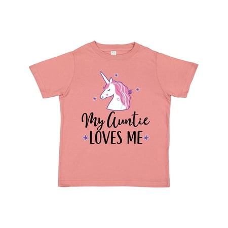 

Inktastic My Auntie Loves Me Unicorn Girls Toddler T-Shirt