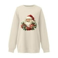 thumbnail image 5 of Lorytime Oversized Sweatshirt for Women Christmas Santa Claus Plush Shirt Crew Neck Long Sleeve Pullover Loose Tops, 5 of 5
