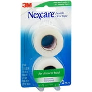 Nexcare 3M Flexible Clear Tape - 2 Rolls Of 1 X 360 Inches, 1 Ea, 2 Pack