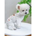 thumbnail image 4 of 1pc Pet Clothes For Small And Medium Dogs And Cats, Corduroy Comfortable And Cute Four-Legged Overalls, 4 of 4