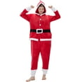 thumbnail image 5 of SWEETXIN Adult Halloween One-Piece Pajamas Santa Claus Cosplay Costume Suit for Women and Men SizeXL, 5 of 7