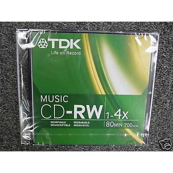 TDK CDRW80TWN 80 Minute Music/ Consumer Use CD-RW *(Single)
