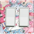 thumbnail image 1 of Metal Light Switch Wall Plate Outlet Cover (Love Letter Friend Teddy Bear Heart Flowers - Double Rocker), 1 of 2