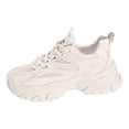 thumbnail image 6 of Rokment Womens Dad Fashion Sneakers Platform Chunky Walking Running Shoes 2026 Spring Fall Breathable Mesh Height Increasing Casual Tennis Shoes Beige Size 8.5, 6 of 7