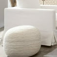 thumbnail image 6 of Round Pouf in White Dyed Natural Wool by Diamond Sofa, 6 of 16