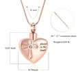 thumbnail image 2 of Heart Urn Necklace for Ashes Forever in My Heart Pendant Cross Cremation Necklace Stainless Steel Ashes Jewelry for Dad Mom Papa Husband Wife, 2 of 7
