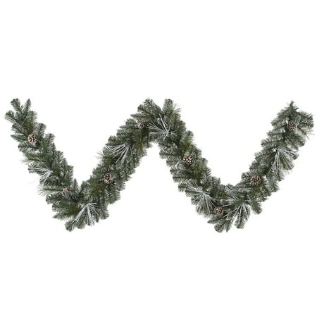 Vickerman 27710 - 6' Flocked Needle Mixed Pine Swag 35 Clear Lights Christmas Garland (J120811)