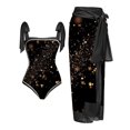 thumbnail image 1 of MKLEKYY Trajes De Baño Women 1 Piece Swimwear+1 Piece Cover Up Two Piece Vintage Print Swimsuit Monokini Bikini 2 Piece Swimsuits Two Piece Tankini Set 2284, 1 of 4