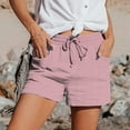 thumbnail image 4 of TrendOFT Shorts de Sport pour Femmes Été Mode Printemps Rayé avec Cordon Poches Latérales Shorts de Détente Shorts Athlétiques Rouges TTG, 4 of 9