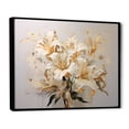 thumbnail image 2 of Designart "Serenade Of Dreamy Lilies IV" Lilies Floater Framed Wall Art Living Room, 2 of 5