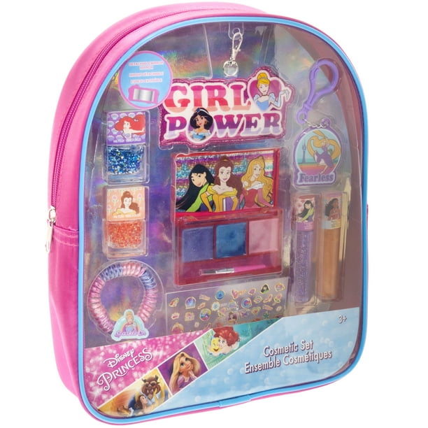Townley Girl Disney Princess Makeup Filled Backpack Set with 8 Pieces