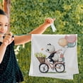 thumbnail image 2 of Coolnut Watercolor Panda Hand Towels 2 PCS, Ultra Soft and Highly Absorbent, Spring Floral Bike Decorative Fingertip Towel for Home, Bathroom, Kitchen, 28.3"x14.4", 2 of 4