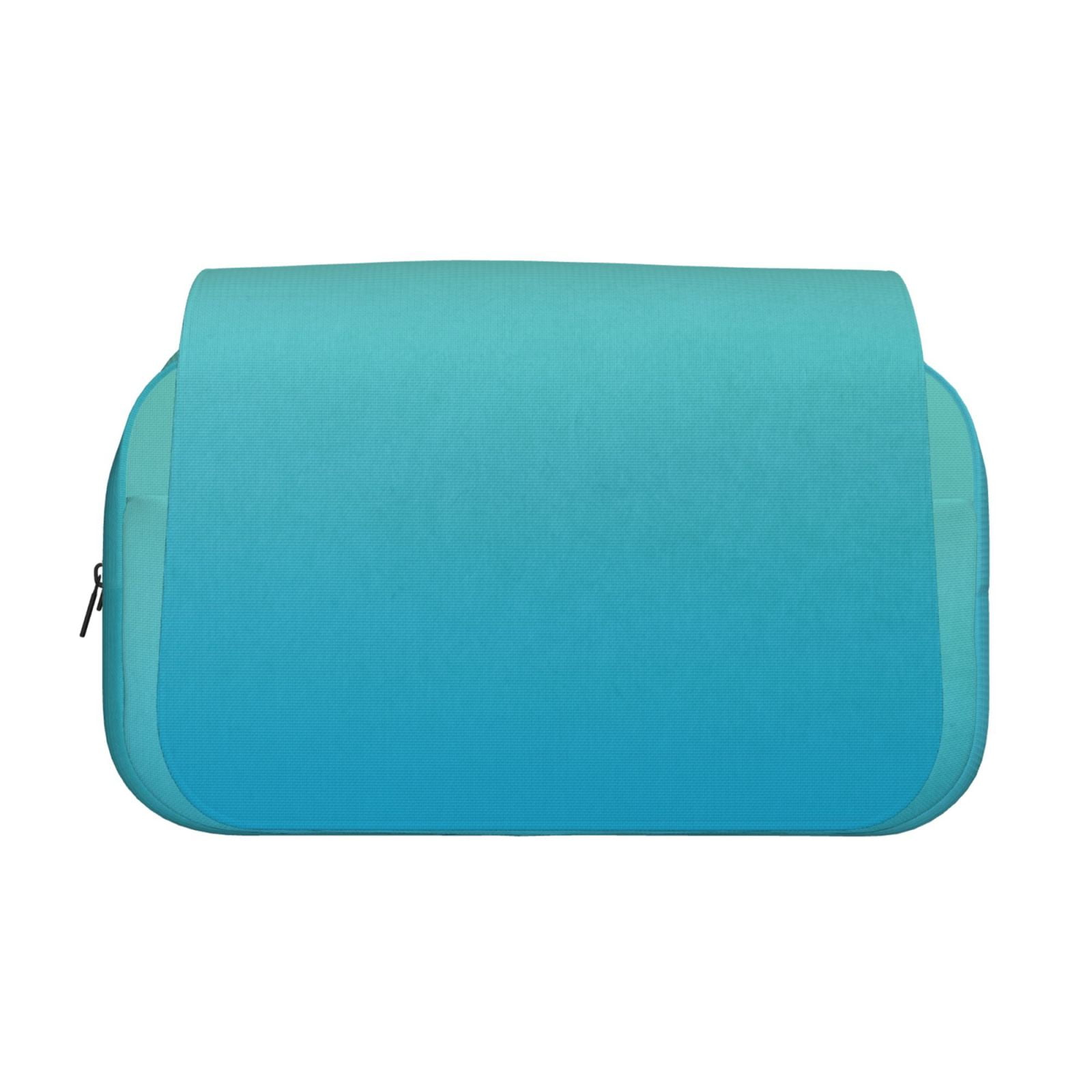 Rateoe Teal Turquoise Pattern Double Clamshell Pen Case, Storage Organizer with Two Zipper Compartments– Holds Up to 50 Pencils & Pens