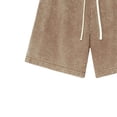 thumbnail image 3 of Jalioing Womens Cotton Shorts Casual Solid Color Elastic Waist Drawstring Shorts Loose Basic Summer Lounge Shorts, 3 of 4