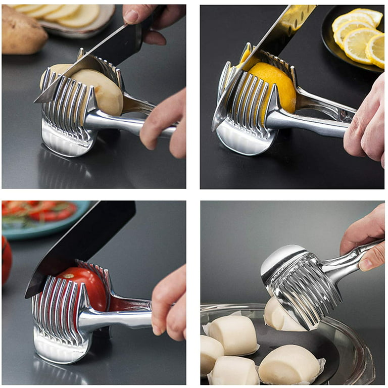Slicers Tomato Onion Vegetables Slicer Cutting Aid Holder Guide