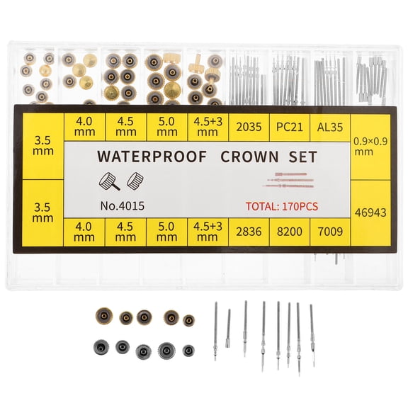 Milisten Assorted Color Copper Watch Crowns for Repairing Precision Design