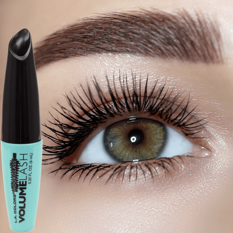 L.A Colors Mascara, 0.2oz Volume Lash Mascara Lengthening Lifting Thickens  Eyelash Make Up Long Lasting Smudge-Proof and Hypoallergenic Cosmetic Lasts  up to 24 Hours Hourglass Black Pack of 2 