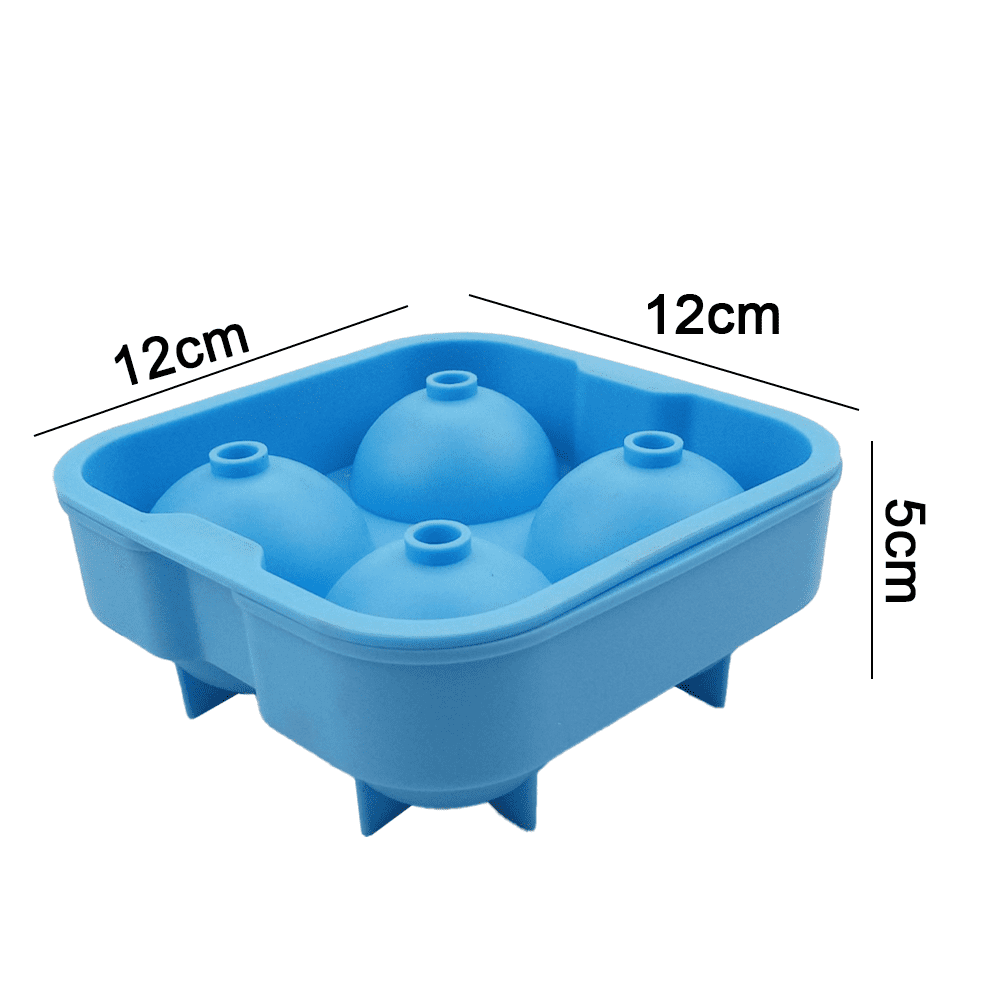 Unique Bargains 6x2 inch Ice Ball Maker,Set of 2 Round Ice Tray for Cocktails(Green,Blue) - Green,Blue