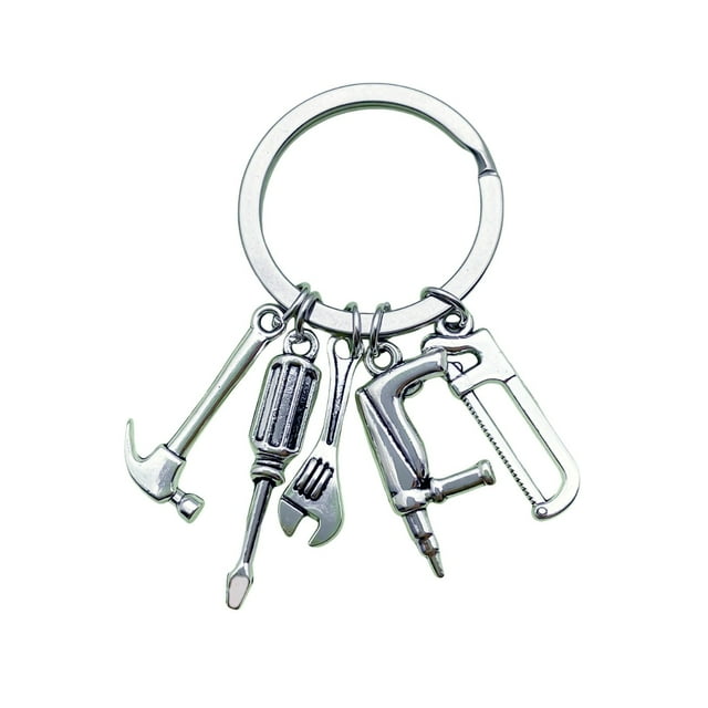 Key Chain Rings Saw, Screwdriver, Wrench, Drill Tool, Pendant, Key Ring, Key Chain Key Chain Making Tools
