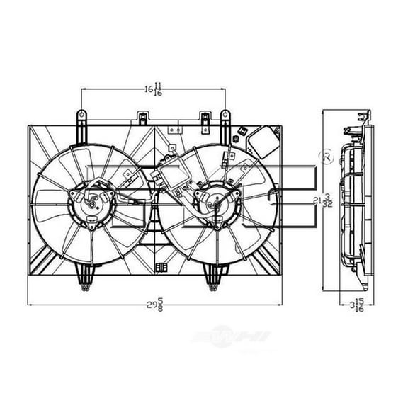 Dual Radiator and Condenser Fan Assembly Fits 2007 Infiniti M45