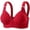 Red, variant on Alun Front Closure Bras for Old Women Everyday Comfort Thin Cup Wirefree Push up Bra for Senior Solid Color Soft Lightweight Breathable Full Coverage Bralettes Red 46