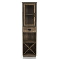 thumbnail image 2 of Furniture of America Scandi Wood Tower Cabinet in Reclaimed Oak, 2 of 12