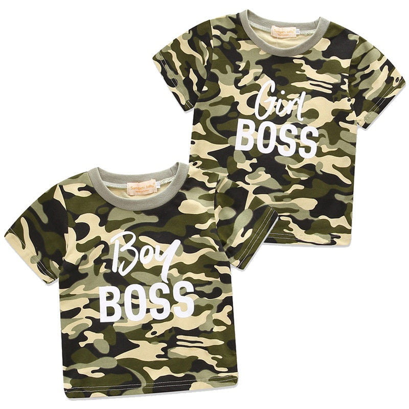 Details about   1 Set Kids Boy Girls Camo Bear WGM Shirt+Shark Pants Summer Shirt Top Tee