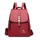 thumbnail image 1 of Mochila de cuero suave pu estilo mujer moda casual verano pequeña mochila estudiante simple mochila escolar, 1 of 6