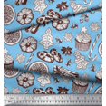 thumbnail image 3 of Soimoi Moss Georgette Fabric Spices,Cookies & Cupcake Food Print Fabric by the Yard 42 Inch Wide, 3 of 3