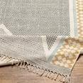 thumbnail image 5 of Hauteloom Sherbrooke Hand Woven Moroccan Small Area Rug for Entryway - Tribal Geometric Patterned Hand Made Carpet with Tassel -%100 Cotton Natural Fiber - Black, Beige, Brown - 2' x 3', 5 of 8