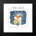 thumbnail image 2 of Robinson, Carol 15x15 Black Modern Framed Museum Art Print Titled - Christmas Fox, 2 of 5