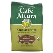 Cafe Altura Organic Coffee, Breakfast Blend, Ground, Medium Roast, 10 oz (283 g)