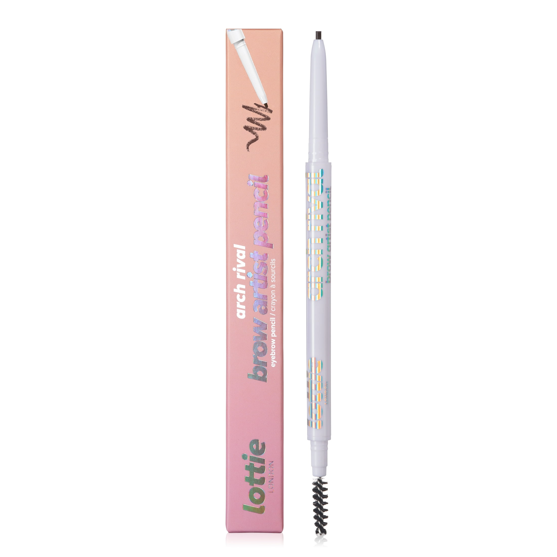 (2 pack) Lottie London Arch Rival Brow Artist Retractable Eyebrow Pencil, Brown