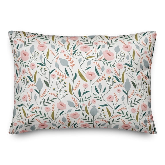 Creative Products Pastel Floral Pattern 14x20 Spun Poly Pillow