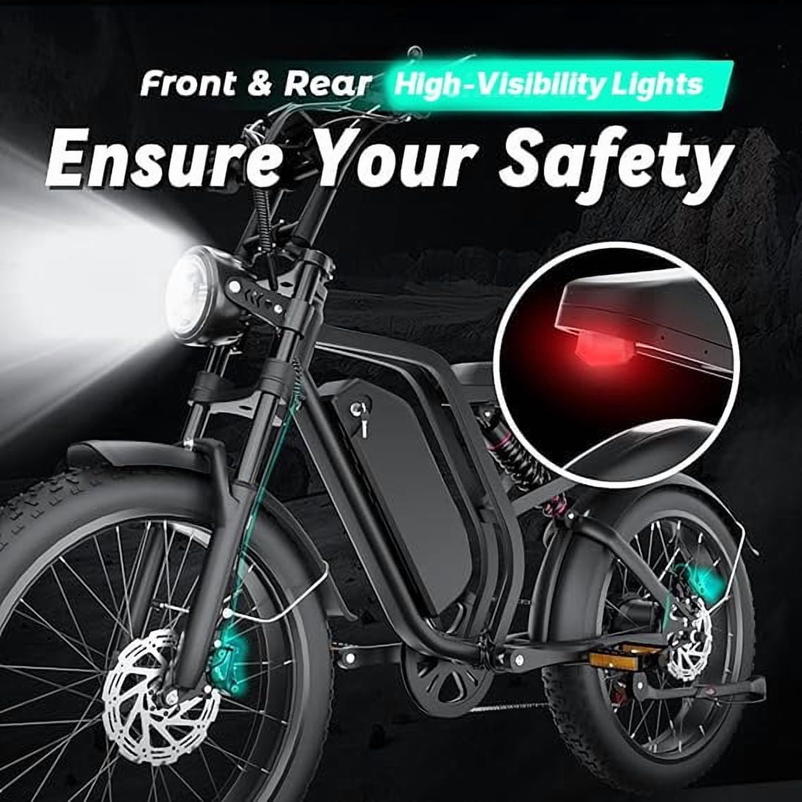 20" Fat Tire Electric Bike for Adults, 1000W Peak 31MPH Adults Ebike, 48V 16Ah Battery Electric Mountain Bicycle UL2849