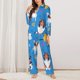 thumbnail image 2 of Balery Cute Dogs Conjunto de Pijama con Estampado para Mujer, Conjunto de Dos Piezas con Manga Larga, Ropa de Dormir Suave con Bolsillos, Pijamas Cómodos-Large, 2 of 7