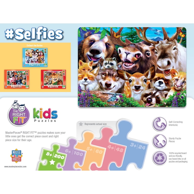 MasterPieces – 200 Piece Jigsaw Puzzle for Kids 8+ Years, #Selfies