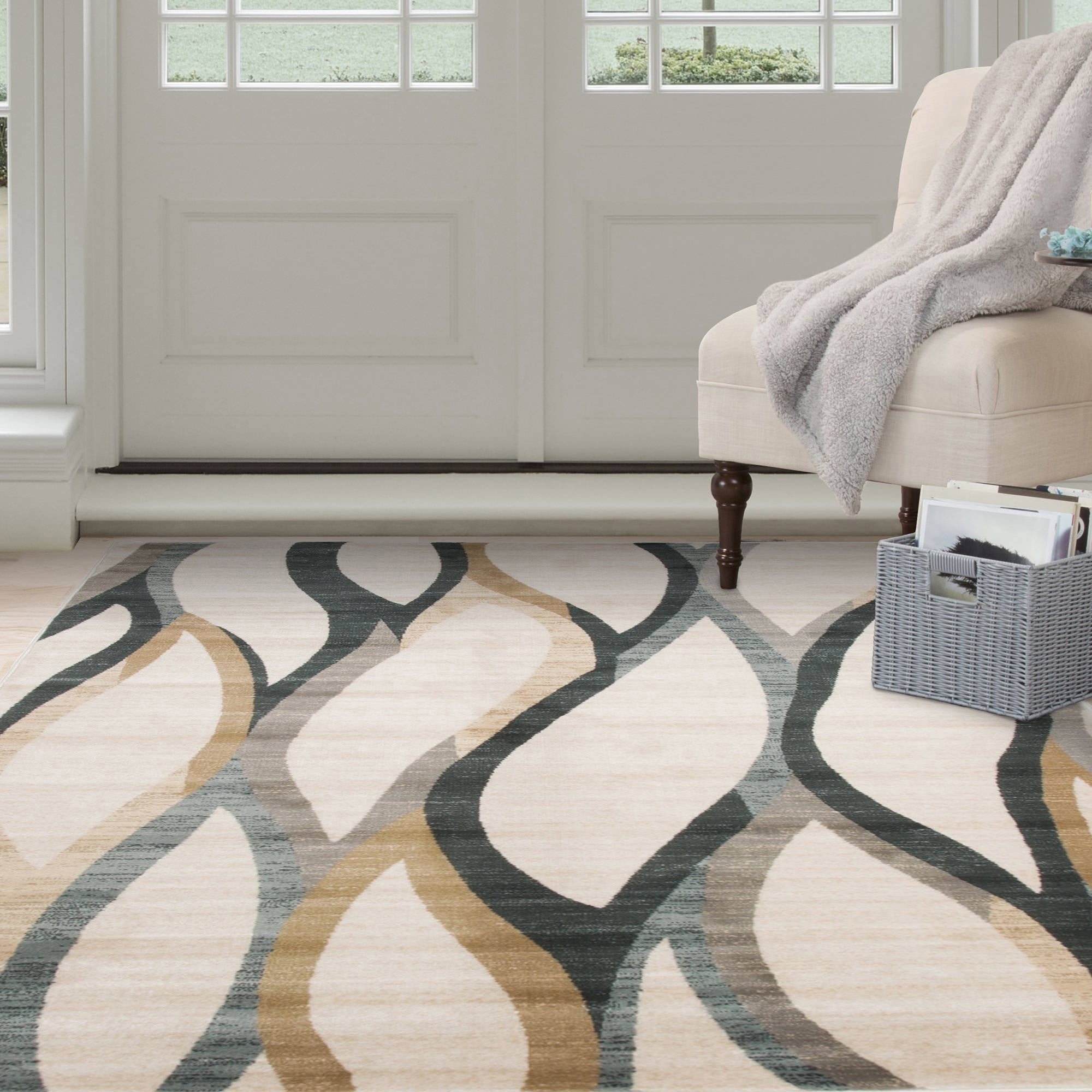 Somerset Home Opus Contemporary Curves Area Rug