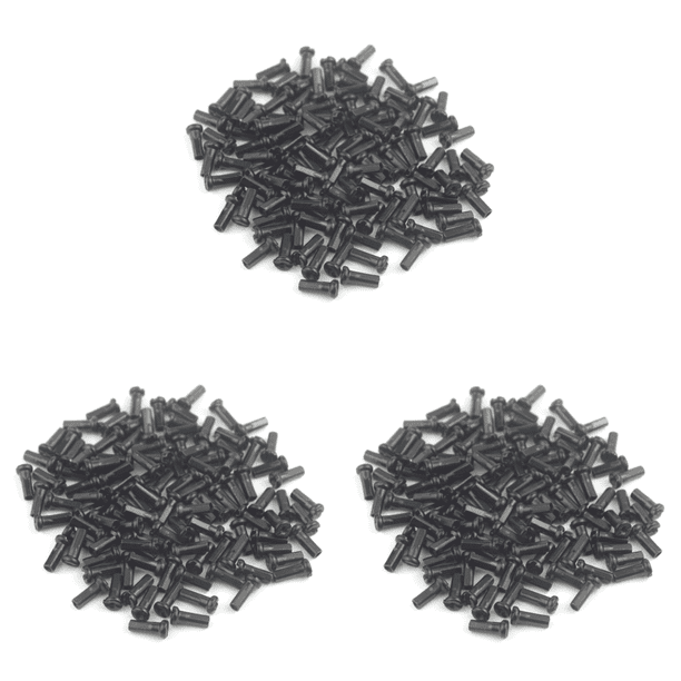 Pezones de bicicleta de metal para radios de 14G y 2 mm, piezas de ciclismo de montaña, color negro, 150 unidades