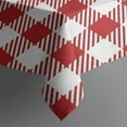 thumbnail image 3 of Red and White Plaid Pattern Rectangle Tablecloth 60"x84",Waterproof Polyester Rectangle Table Cloth, Wipeable Spillproof Polyester Tablecloth for Dining, Camping, Indoor and Outdoor, 3 of 5
