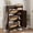 Walnut Color, variant on QinaQin Wicker Shoe Cabinet, Suitable for Entryways, with Concealed Wooden Shoe Racks, Three Flip-Top Drawers, Narrow Freestanding Design, Easy To Assemble