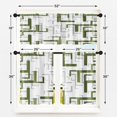 thumbnail image 3 of 36 Inch Kitchen Curtains Olive Green and Grey Geometric Abstract Art Window Curtains and Valances Set of 3, White Modern Art Background Short Tier Curtain for Kitchen Kitchen Decor, 3 of 6
