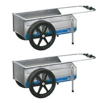 Tipke Manufacturing Company Foldit Folding Cart, Blue Stripe (2 Pack)