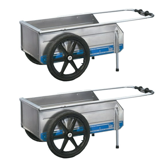 Tipke Manufacturing Company Foldit Folding Cart, Blue Stripe (2 Pack)