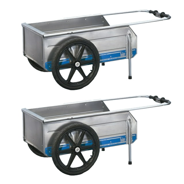 Tipke Manufacturing Company Foldit Folding Cart, Blue Stripe (2 Pack)