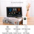 thumbnail image 4 of TFixol WiFi Color Screen Multi-Function Weather Station with 5-Day Forecast, Indoor/Outdoor Temperature & Humidity Monitor, USB Charging Port, US/EU Plug Option, Black (Model FJ3390TY-A), 4 of 6